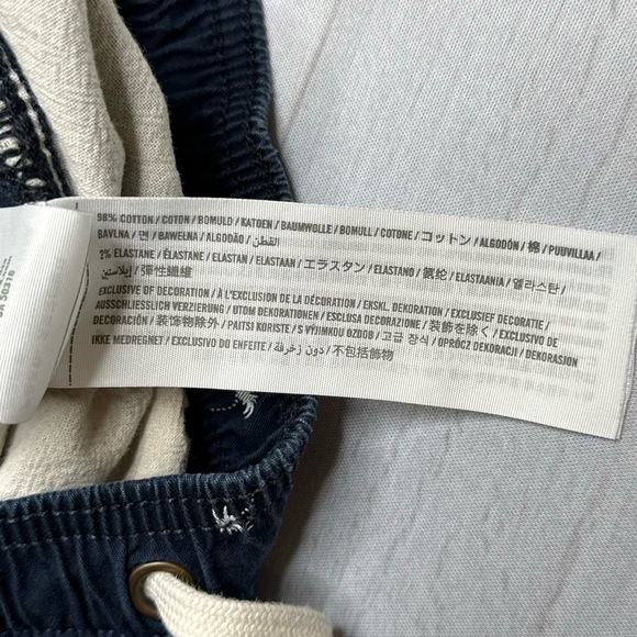 Hollister Epic Flex Men's XS Beach Prep Jogger Short 7" Navy Blue Palm Tree - Picture 4 of 5